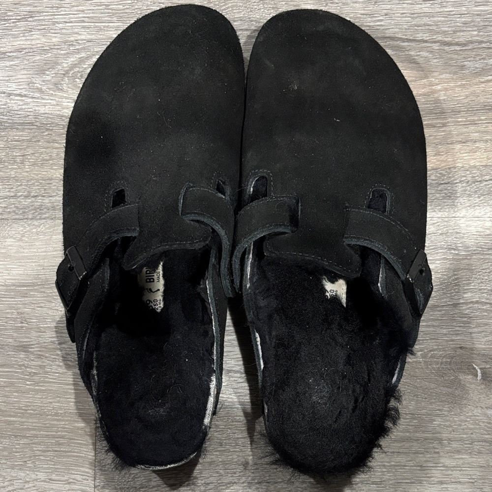 Birkenstock Black Suede Footwear